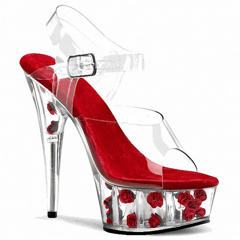 SDTRFT Plus:34-43 44 45 46 SUMMER Stilettos zapatos mujer Sliver Cross-strap sandals 15cm thin heels platform shoes woman pumps
