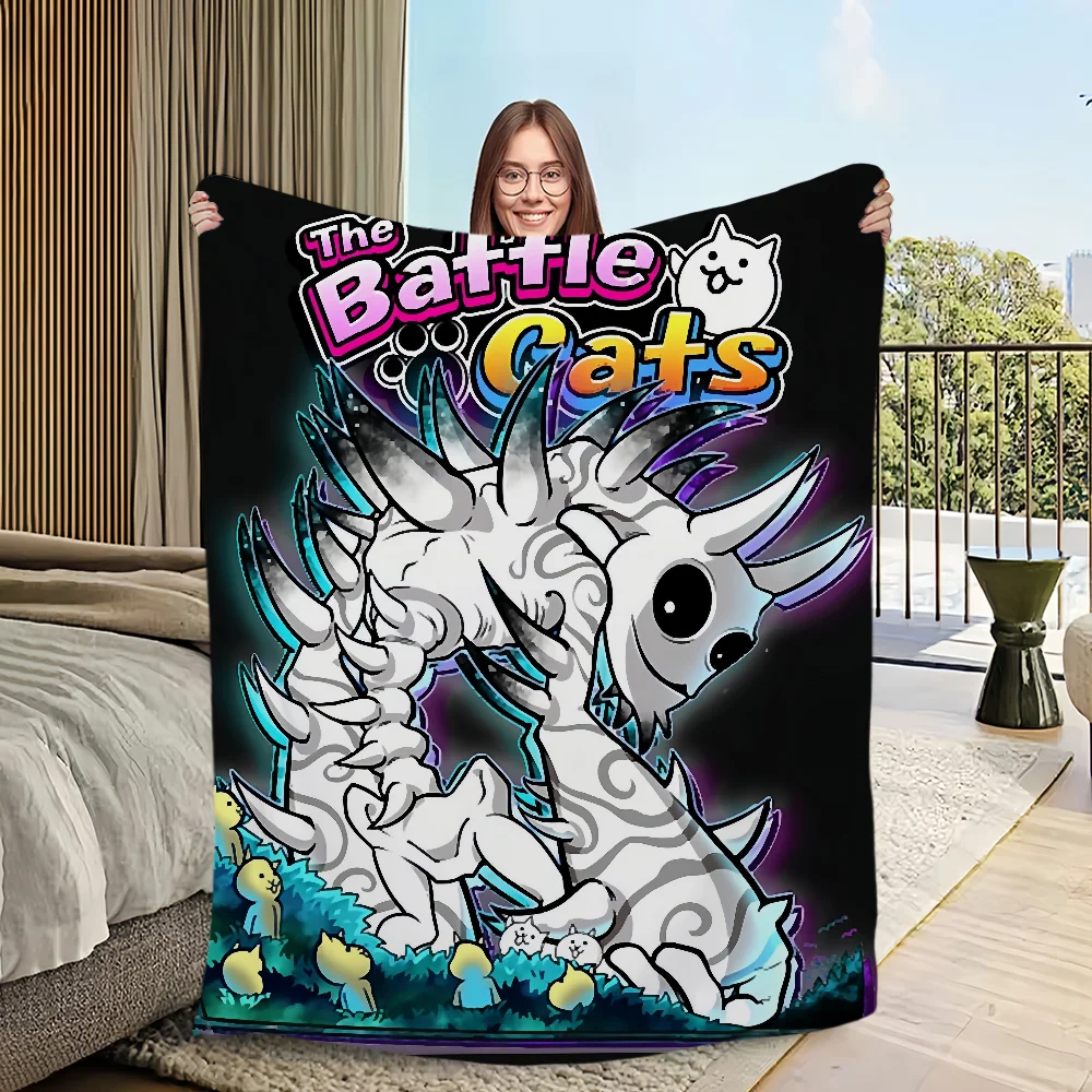 

Game art Warm Soft Plush Nap Blankets Sofa rug for Living Room The B-Battle Cats Office Bedroom Home Travel Kid Gifts Flannel
