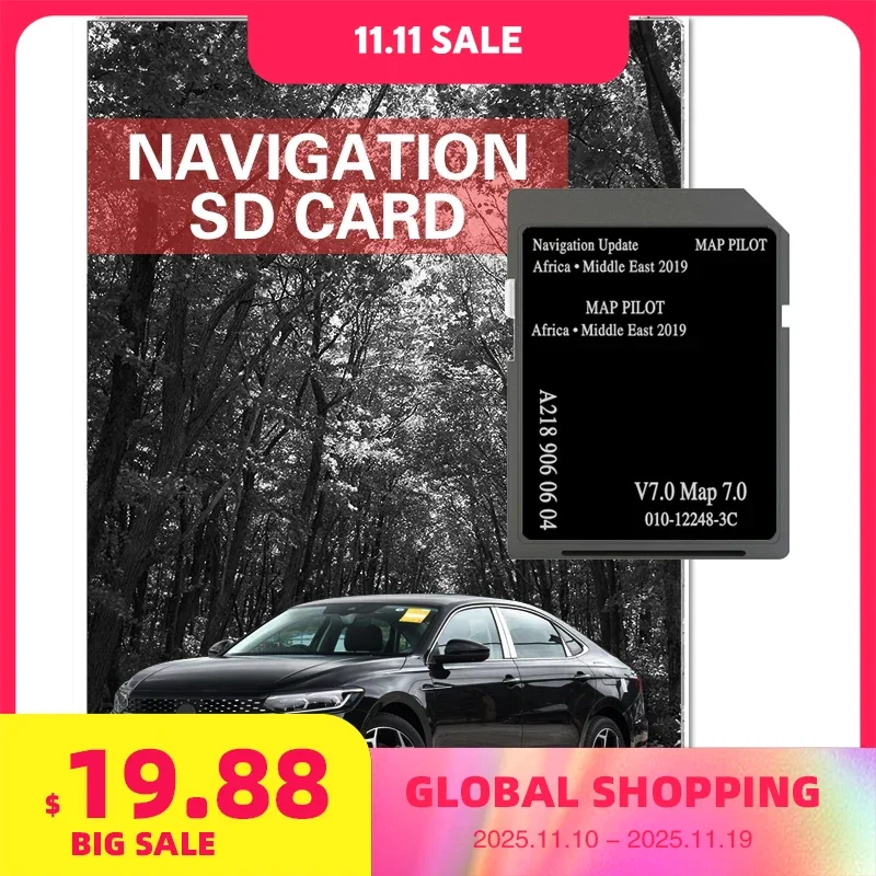 

Sat Nav Africa Middle East Maps 8GB SD Card 2019 for Mercedes A B-class Car Navigation Garmin V7 SD Memory Card A2189060604 GPS