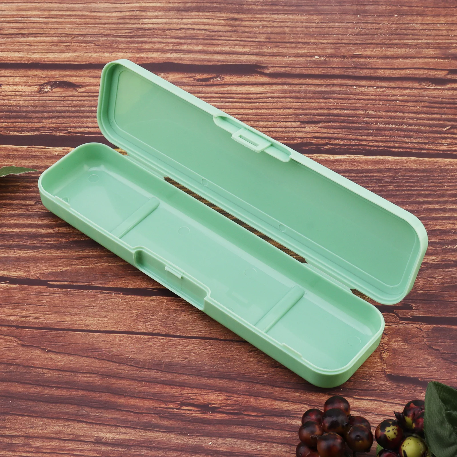 1pc Universal Portable PP Conjoined Side Opening Cutlery Receptacle Tableware Storage Box with Fixed Buckle 3 Colour