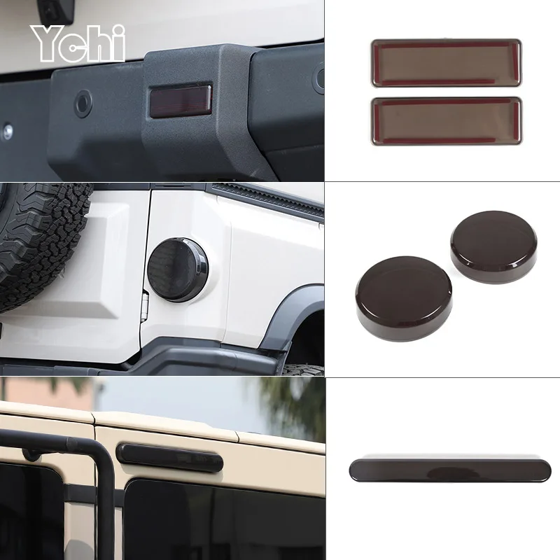 For INEOS Grenadier 2020-2025 ABS Black Car Rear Tail Light Rear fog lamp Brake Light Protective Cover Car Accessories
