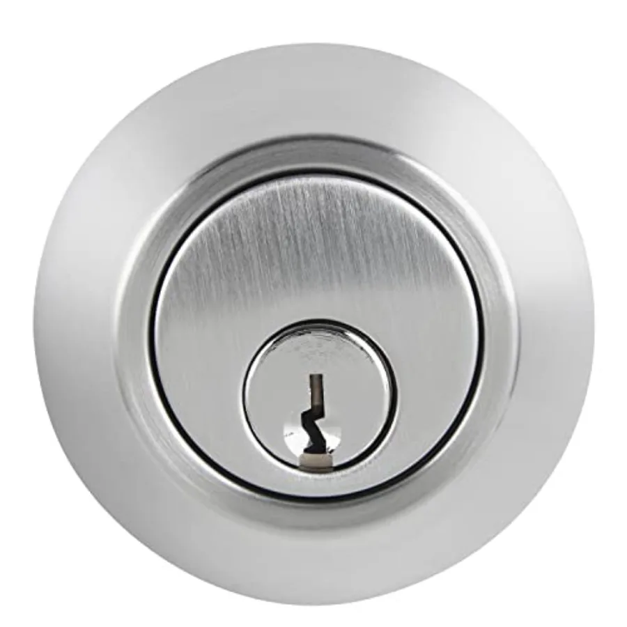 

Commercial - Single Cylinder Deadbolt Lock, Satin Finish - Meets ANSI Grade 1 Standards and has 3-Hour UL Fire Rating