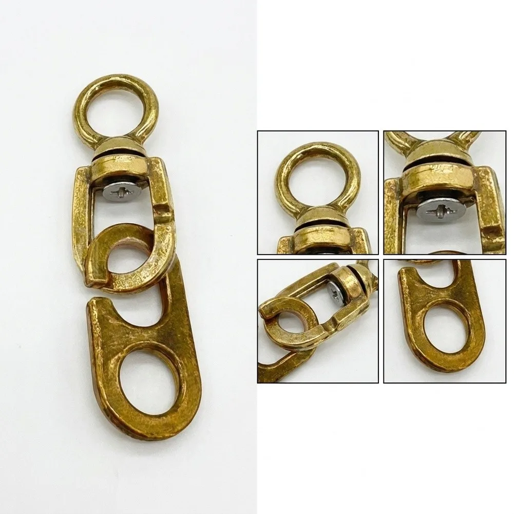 Solid Brass Swivel Snap Hook Brass Swivel Snap Hook Solid Brass Construction 360 Degree Rotation Robust Spring Latch