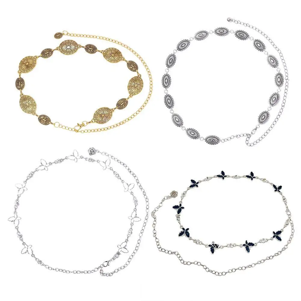 

Retro Waist Chain Fashion Waist Accessory Metal Splicing Waist Beads Dress Decoration Women Belly Chain Jewelry Accessories