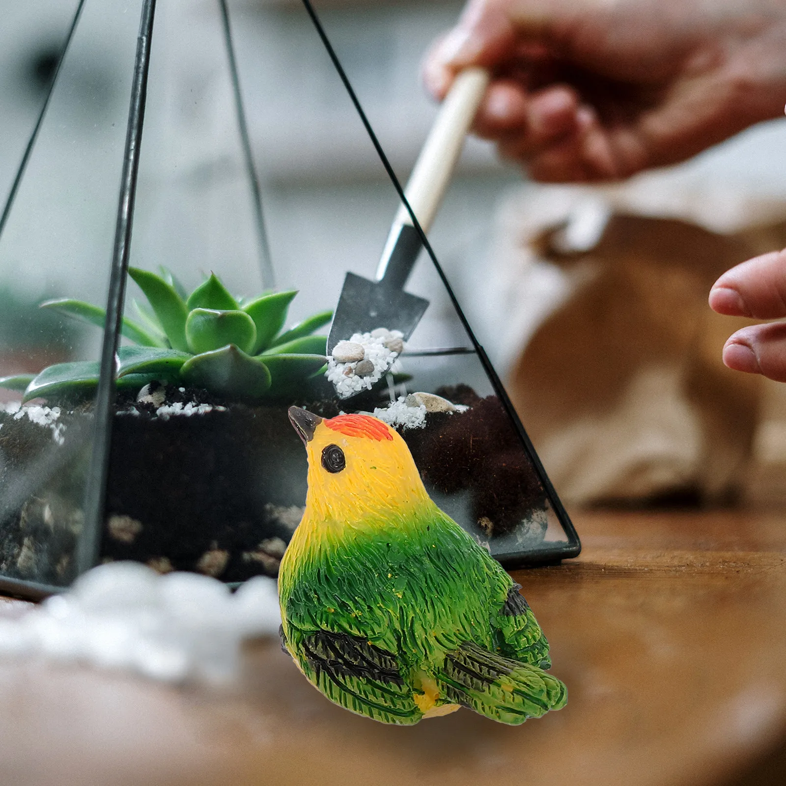 12Pcs Premium Resin Bird Shape Garden Ornament Compact Micro Landscaping Decor for Balcony Yard Bonsai Scene Home Desktop