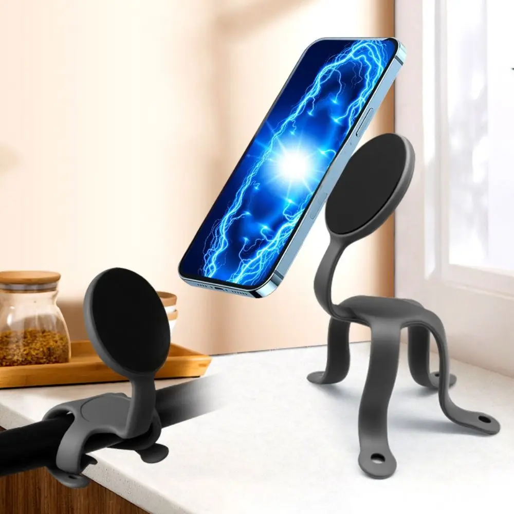 Silicone Octopus Mobile Phone Holder Collapsable Adjustable Magnetic Phone Stand Multi-functional Storage