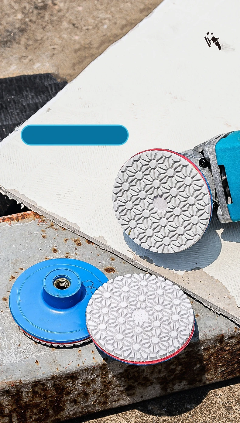 Integrierte Polierscheibe zum Trimmen von Steinen, Diamant-Polierpads, Schleifscheibe für Marmor, Granit, Edelsteine, Nass- und Trockenpolierpads – Detail 1