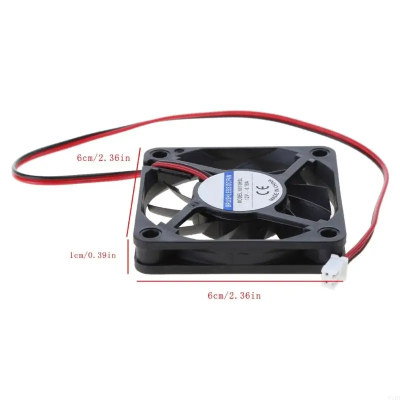 6010 6cm 마이크로 CPU 냉각 팬 60mm XKS6010H12S 3200RPM DC12V 0.16A 2PIN 컴퓨터 CPU 축 방향 쿨러 팬 산업