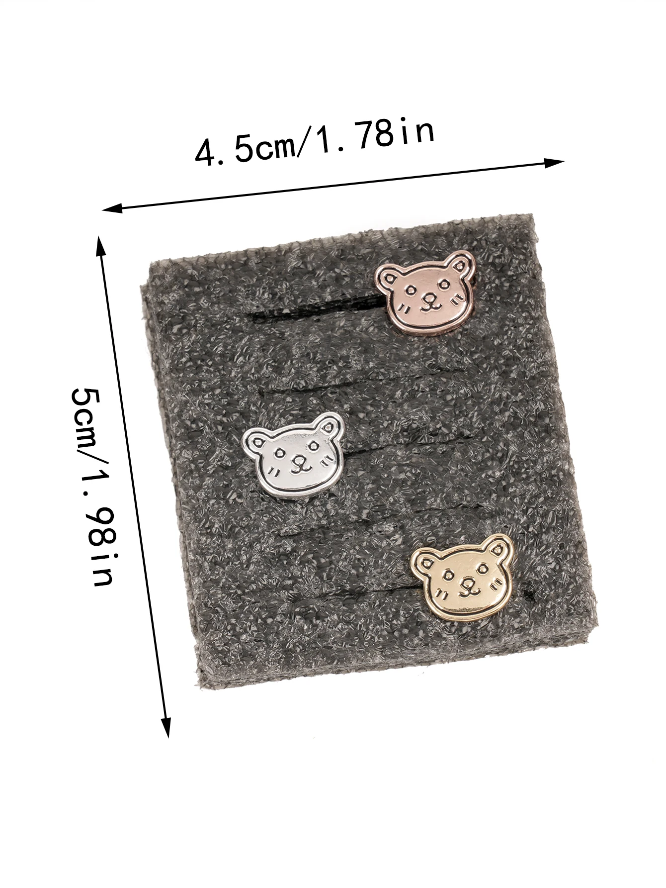 3pcs/Set Cartoon Bears Charm Watchband Decoration Nail, Trendy Exquisite IWatch Watch Strap Accessories for Birthday Gift