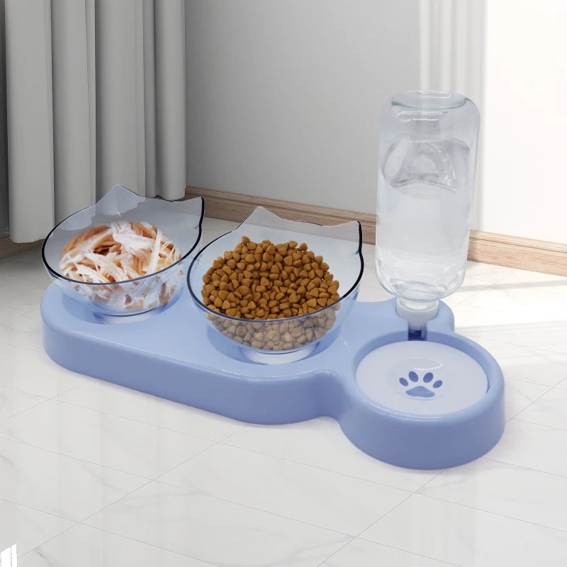 

Factory wholesale Plastic pet feeder Anti Slipper Elevated Cat Bowl pet bowls feeders pet bowls for cats