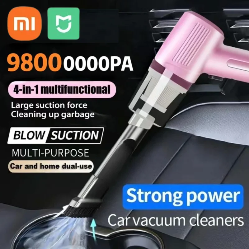 Xiaomi Mijia 98000000Pa Car Vacuum Cleaner Wireless Multifunction Handheld Portable High Power Suction Blowing Integrated Clean