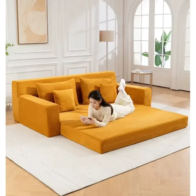 Imported Vacuum-Compressed Sofa Bed: Living Room Folding Dual-Purpose Modular Tatami Lounge Chair for Small and Large Homes