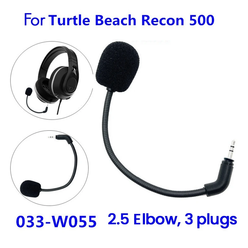 Replace 2.5Mm Mic Microphone For Turtle Beach Recon 500 Game Headsets Gaming Headphones Mic