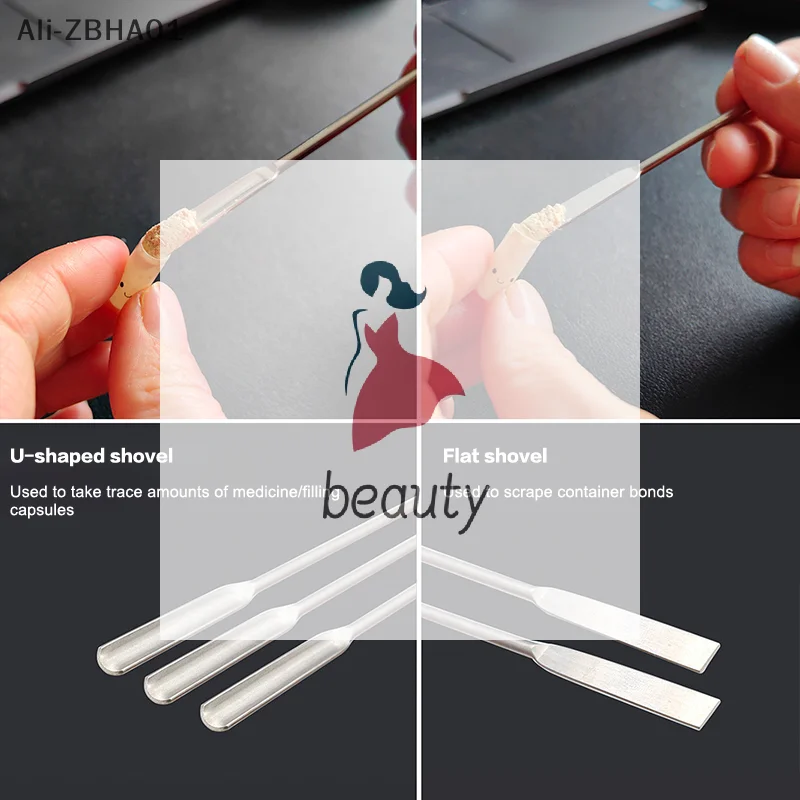 Sample Weighing Spoon Laboratory Supplies Stainless Steel Medicine Spoon Thickened Single/Double/Square-Head Drug Reagents