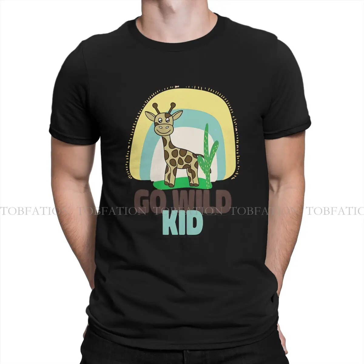 Cute Giraffe Quotes TShirts Giraffe Men Style Pure Cotton T Shirt O Neck