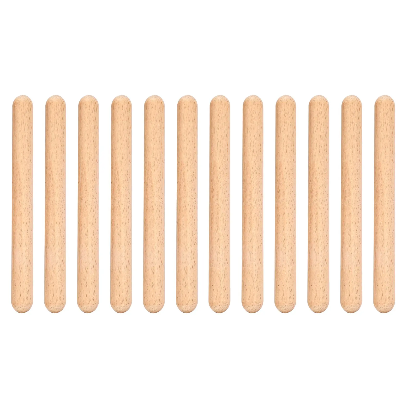 L79A 6 Pairs Wood Claves Musical Percussion Instrument Rhythm Sticks Percussion Rhythm Sticks Children Musical Toy