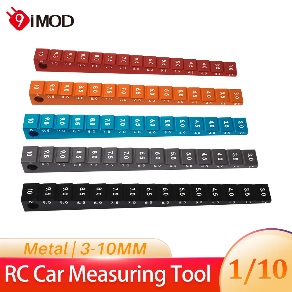 9IMOD RC Car Height Ruler Chassis Droop Gauge 3-10MM For RC 1/10 Drift Car Measuring Tool