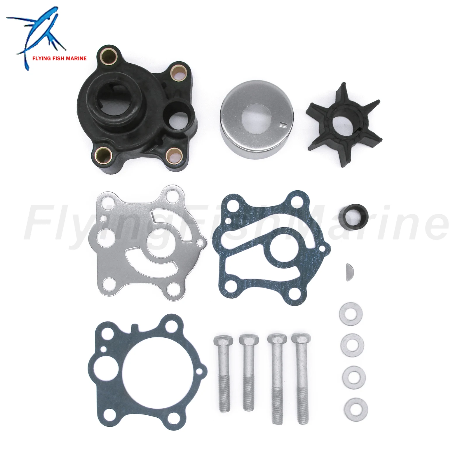 Outboard Engine 663-W0078-00/01 663-W0078-A0 Water Pump Repair Kits with Housing for Yamaha 55HP Boat Motor, for Sierra 18-3425