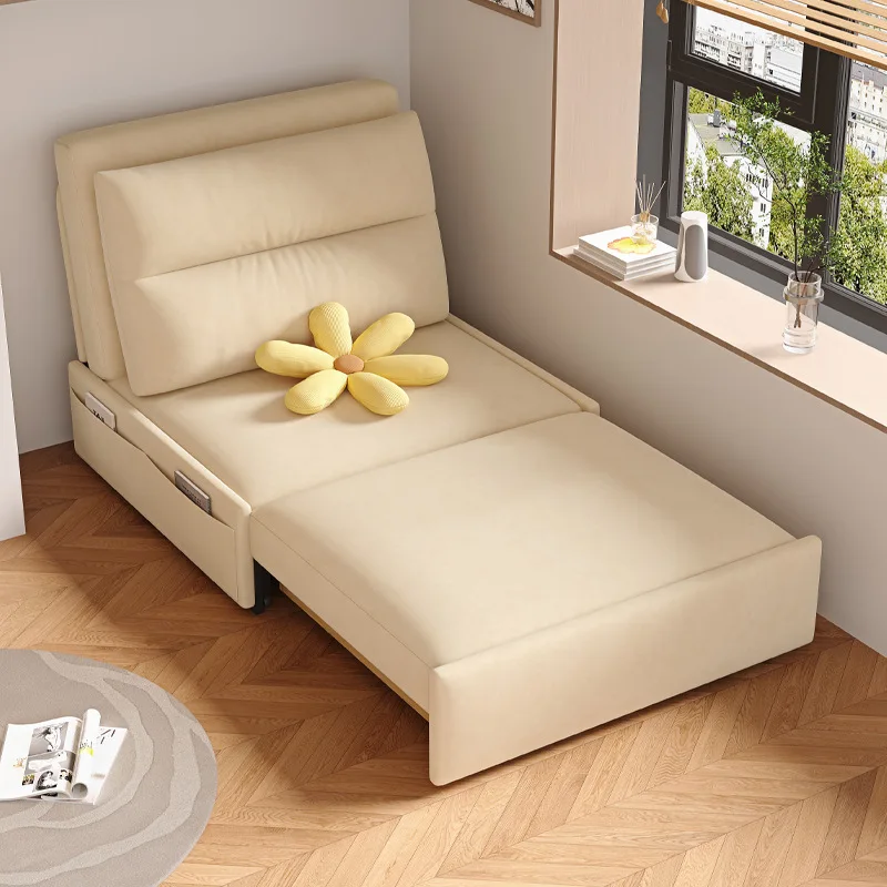 

Технологический флисовый диван-кровать, складной, многофункциональный, для маленькой квартиры, без подлокотников, кремовый, односпальный, двойной, двойной