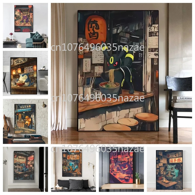 

Anime Peripheral Pokemon, Pikachu, Gengar, Squirtle, Pictures, Poster Decorative Wall Art Canvas Painting Decorative Painting
