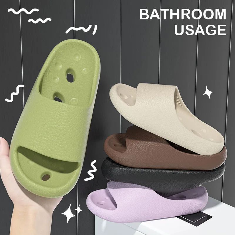 

Wholesale Bathroom House Cheese Slippers Light Weight Water Leaky Beach Flip Flop Non-slip Pool Swimming Aqua Shoes Dropshipping