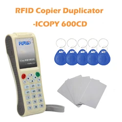 Icopy8 600CD Smart Chip Card Reader NFC Token Clone Duplicator RFID Tag Copier IC Badge Writer 13.56Mhz 125Khz T5577 Programmer