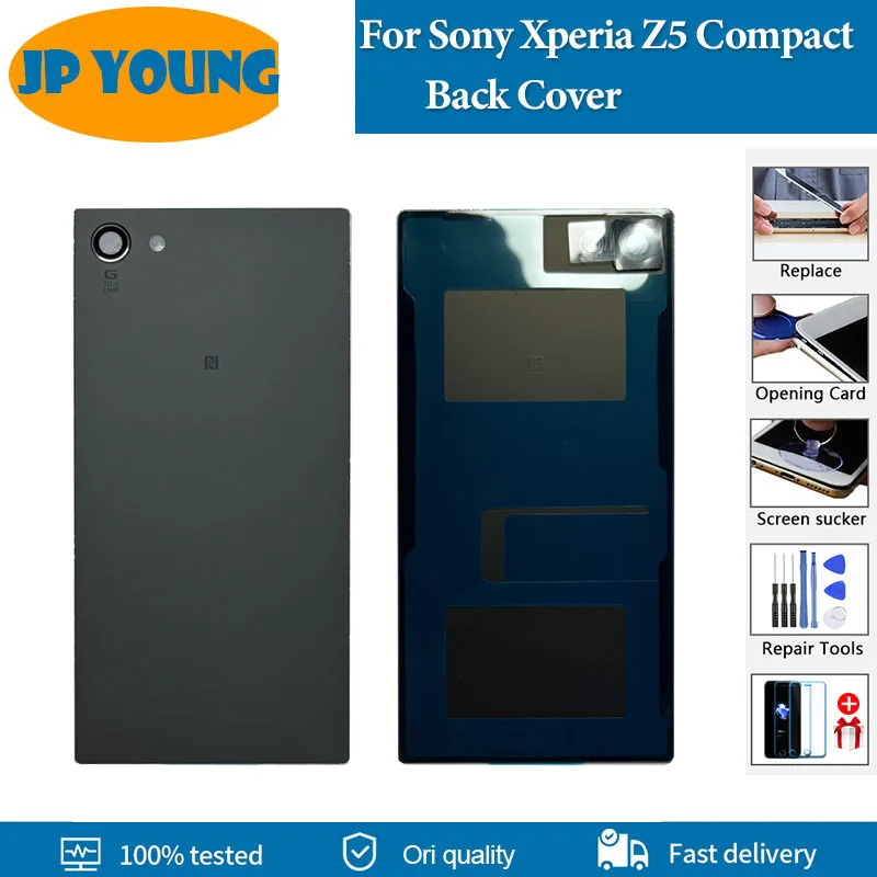 Capa traseira de qualidade aaa + para sony xperia z5, capa traseira compacta para bateria, capa para sony xperia z5 mini, substituição de capa de bateria