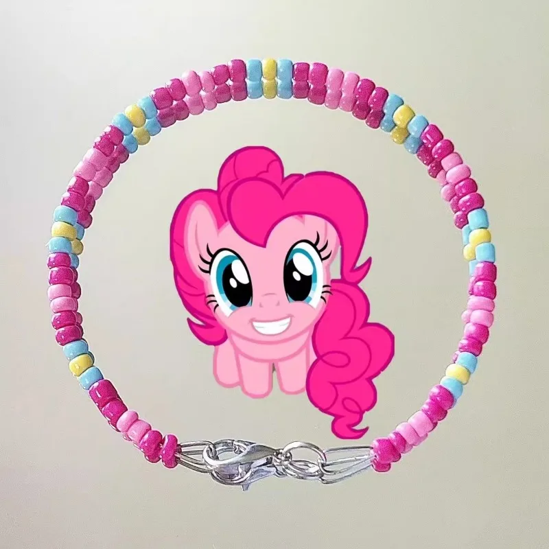 My Little Pony Bracelet Pinkie Pie Rainbow Dash Fluttershy Cute Ins Simple Gift of Rice Beads