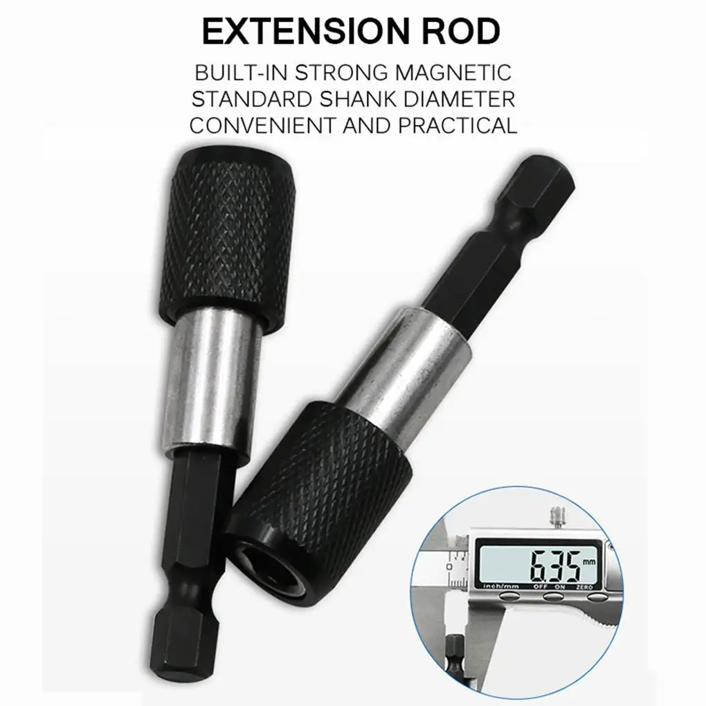 

6.35mm Quick Hex Shank Release Electric Screwdriver Drill Extension Rod Magnetic Batch Head Tool Screwdriver Extension