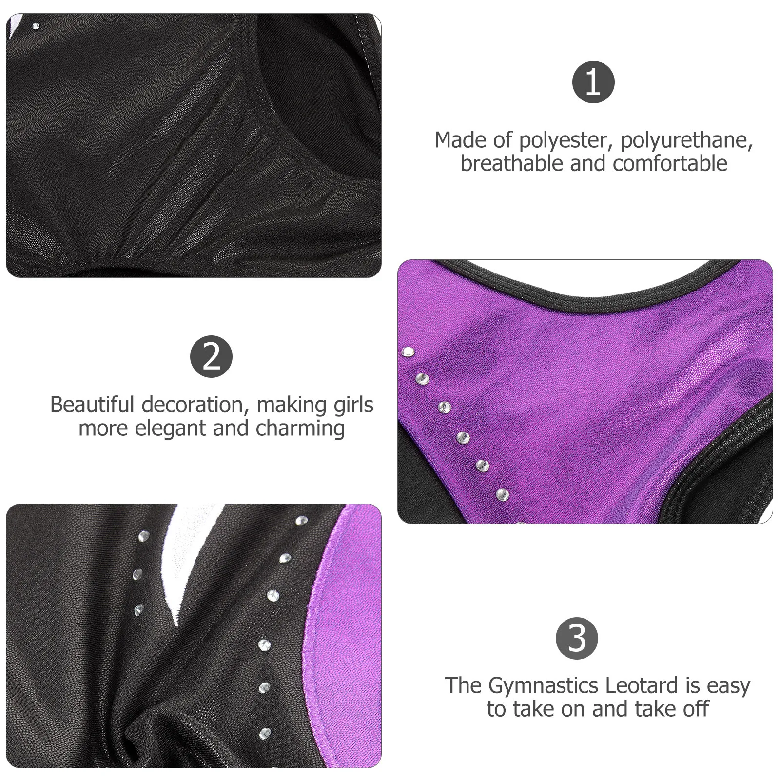 

Gymnastics Leotard Skin-Friendly Sleeveless Leotard for Kids Exquisite Design Clothes Gymnastics Body Clothing