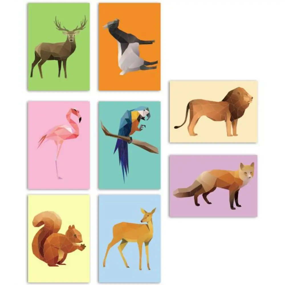 Livres d'autocollants géométriques 3D en papier, Kit de matériel de pâte Montessori fait à la main, jouets éducatifs, livre d'autocollants d'animaux de dessin animé