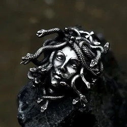 Gothic 316L Stainless Steel Classic Medusa Pendant Necklace for Men Women Fashion Vintage Snake Necklace Party Jewelry Wholesale