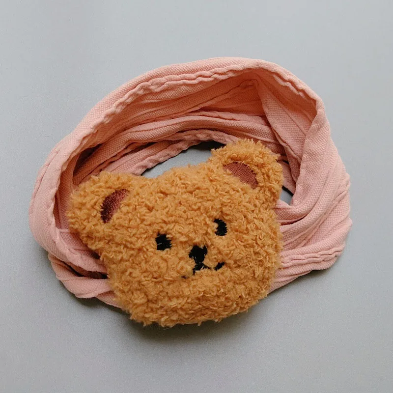 New Cute Cartoon Bear Baby Headband Turban Soft Elastic Newborn Baby Girls Hair Band Infant Kids Headwear Baby Hair Accessories