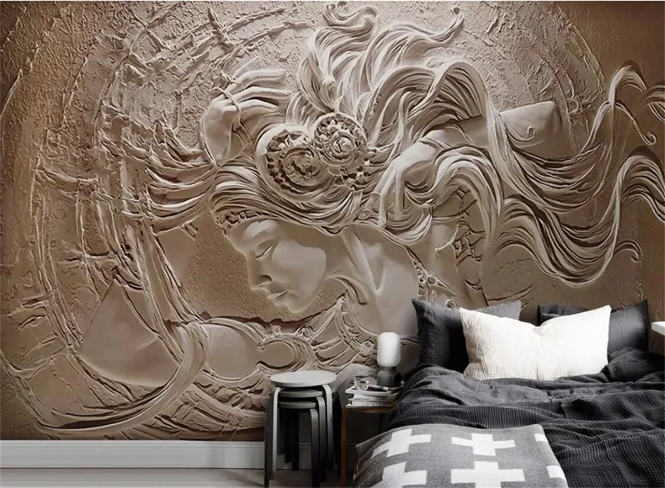 Custom wallpaper mural 3D relief fashion beauty background wall decoration painting  papel pintado de pared