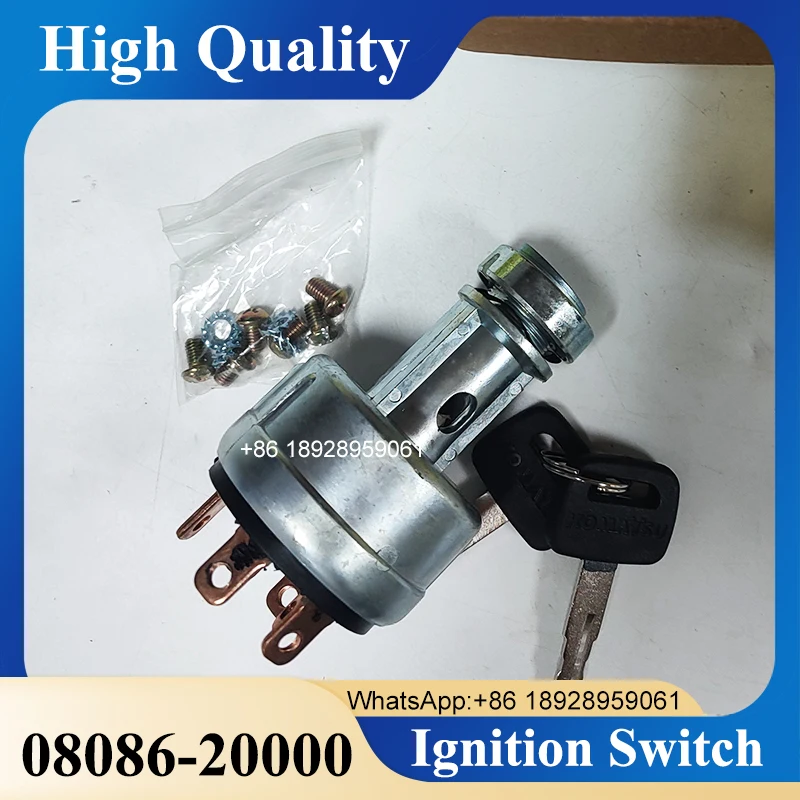 Ignition Switch 08086-20000 0808620000 for komastu pc excavator pc200-7 PC60/120/200/210-7 Door lock