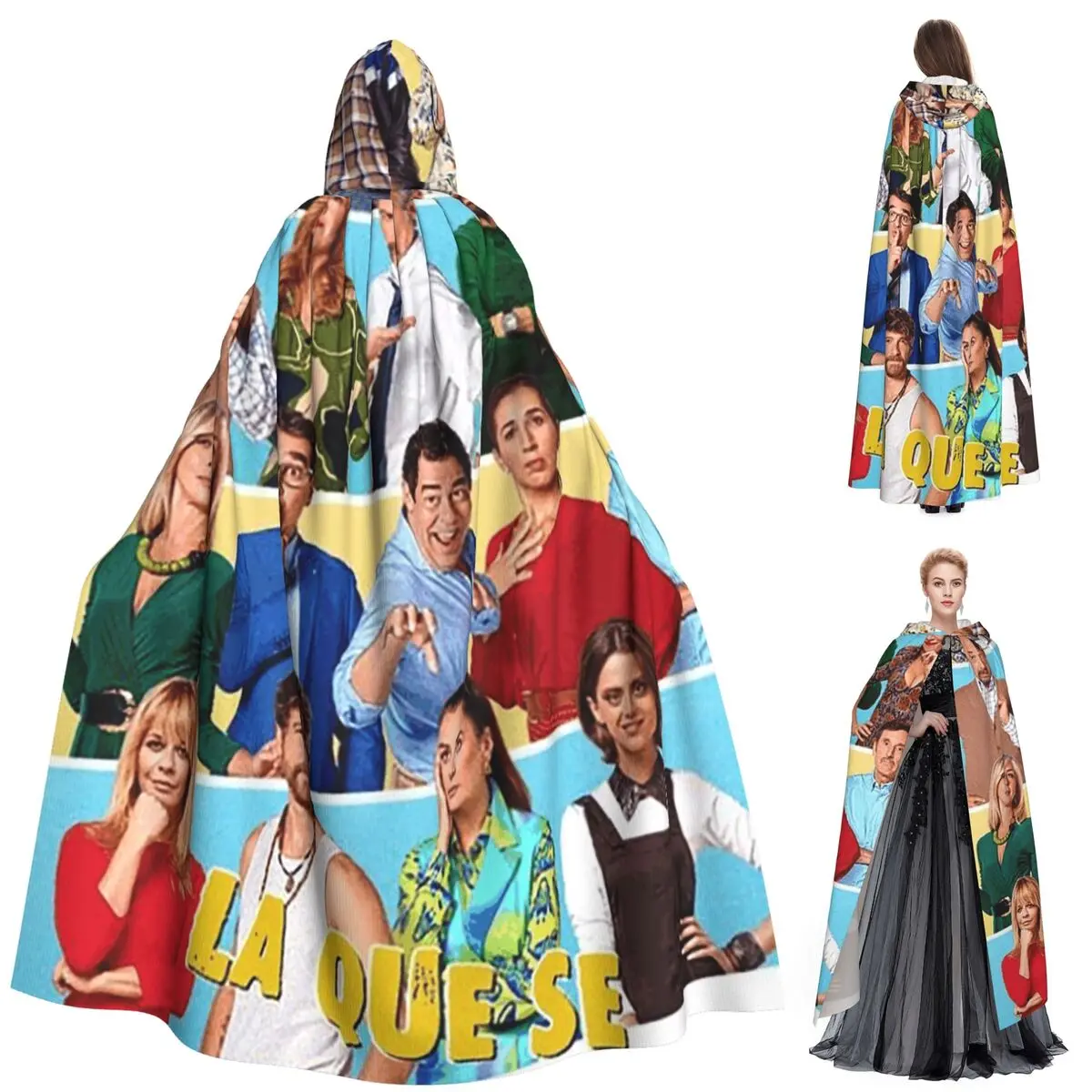 

La Que Se Avecina длинный плащ с капюшоном ведьмы средневековый костюм накидка для косплея Хэллоуин пальто для взрослых унисекс