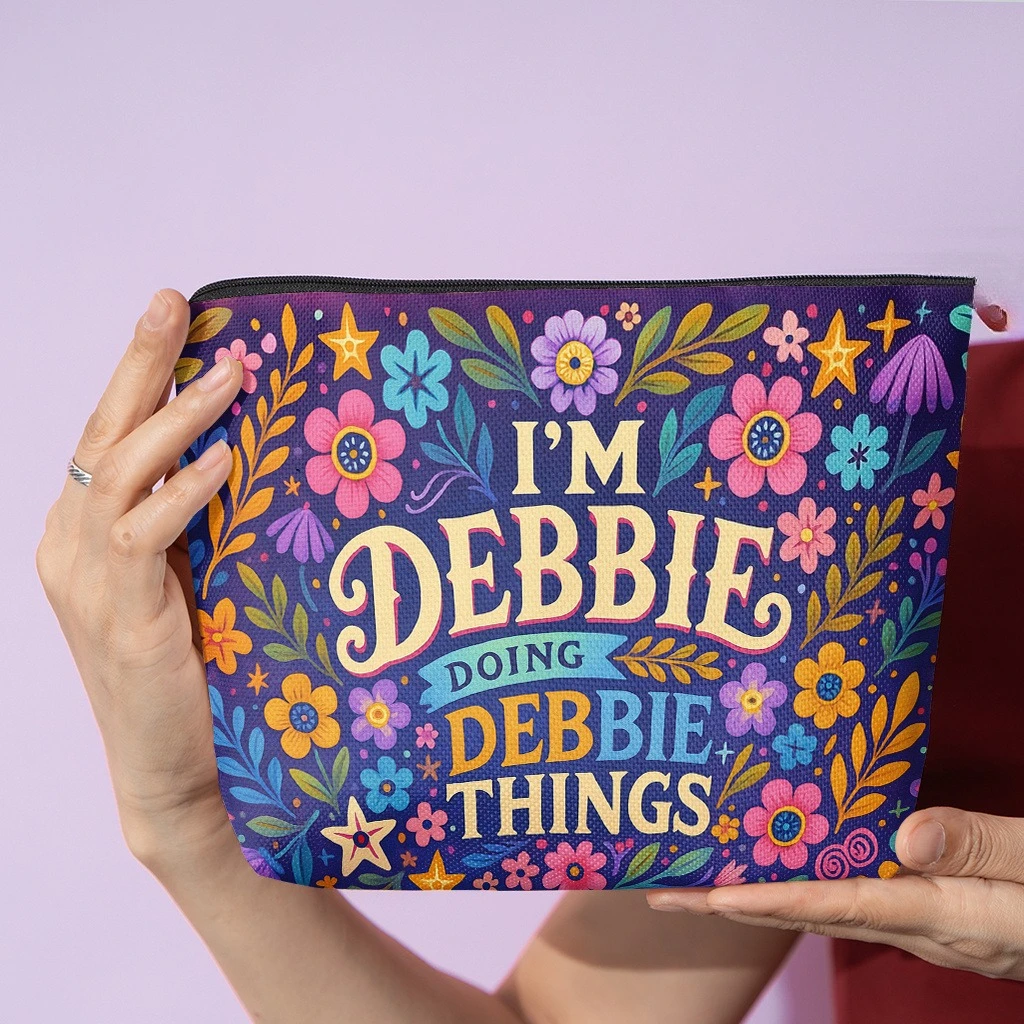 Cosmetic Bag 1pc, Debbie Doing Debbie Things, Stylish Zippered Wallets, Work Snack Bags, Skincare Product Organizers