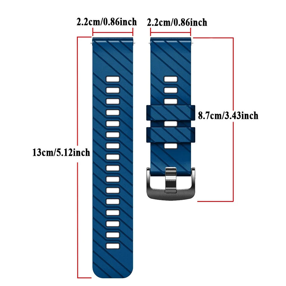 22 مللي متر حزام لهواوي ساعة GT5 برو GT4 GT3 GT2 الفرقة سوار ل كوروس بيس برو APEX 2 برو حزام (استيك) ساعة حزام لينة سيليكون