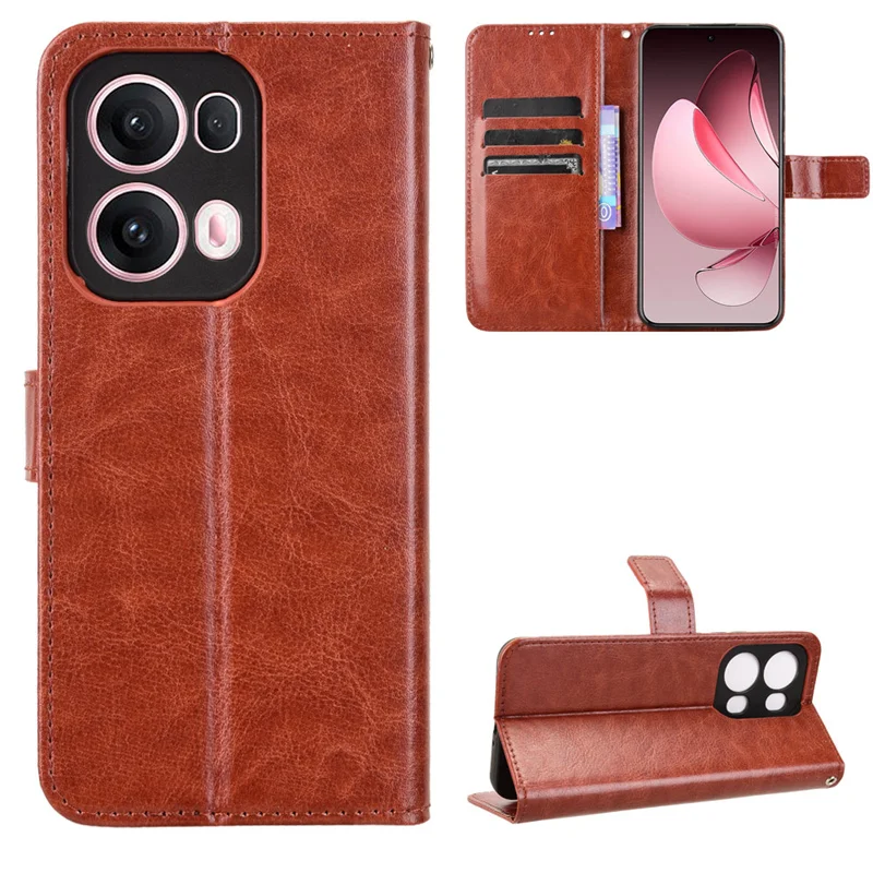 Suitable For OPPO Reno13 Pro 5G Case Luxury Magnetic Wallet PU leather Phone Bags for OPPO Reno 13 Pro 5G Global Case Cover