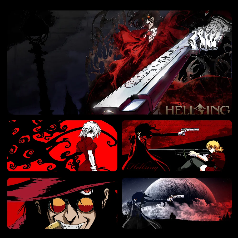 Podkładka pod mysz HD Cool Anime H-Hellsing podkładka pod mysz z podkładką akcesoria do grania podkładka do klawiatura XXL