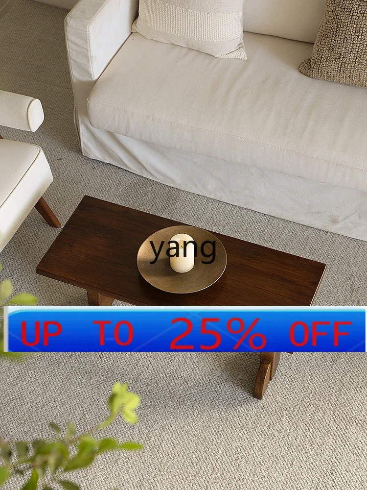 LH rectangular horseshoe stool solid wood small table homestay furniture entry shoe change