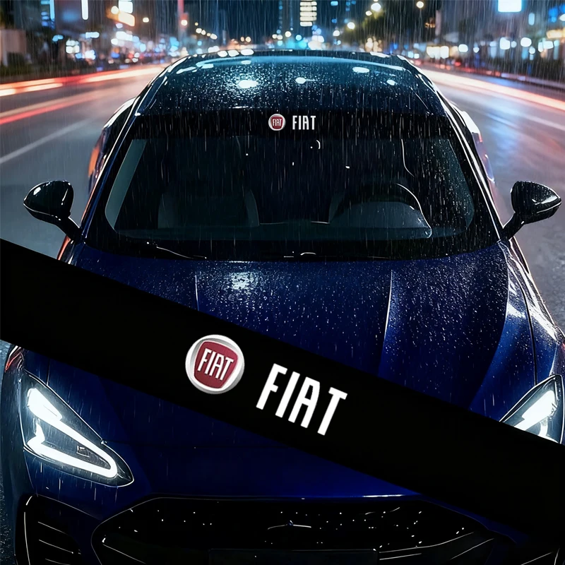 

Car front and rear sunshade decorative stickers For Fiat 500 500L 124 Aegea MobiPanda Tipo Sedici Centoventi Fiorino Qubo Toro