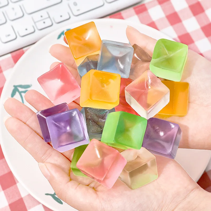 30 pçs bolas de estresse cubo de gelo brinquedos fidget, cubos de aperto gelo sensorial para autismo estresse gelo em massa prêmios de sala de aula presentes de brinquedo