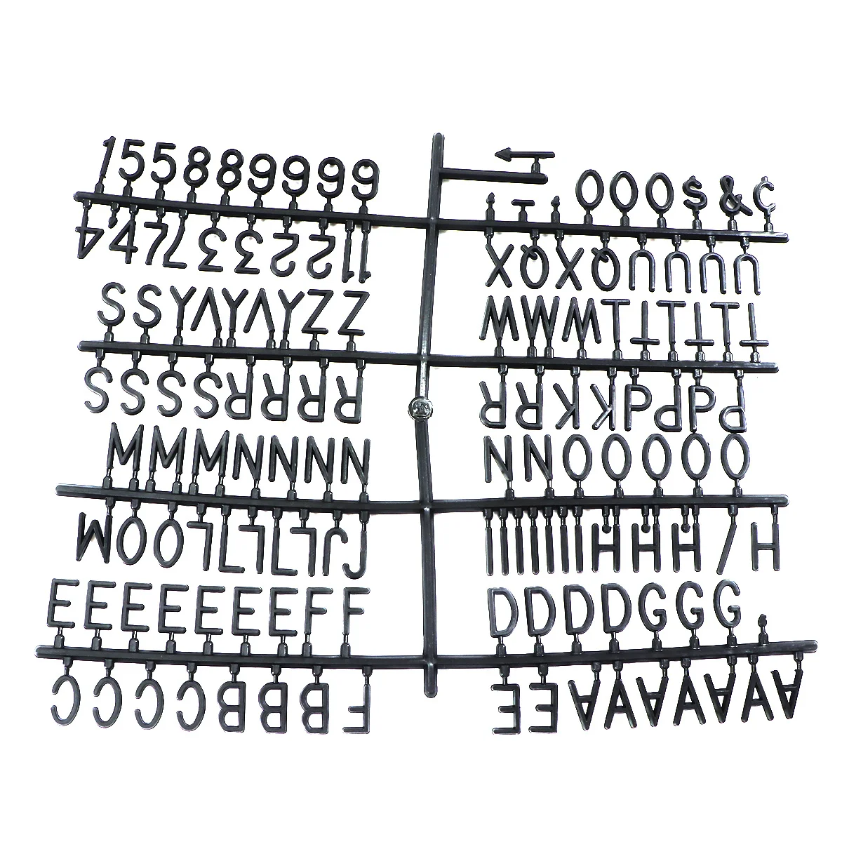 Plastic Letter Board Letters Numbers Large Colorful Symbols Set for Convertible Felt Letter Board Home Office