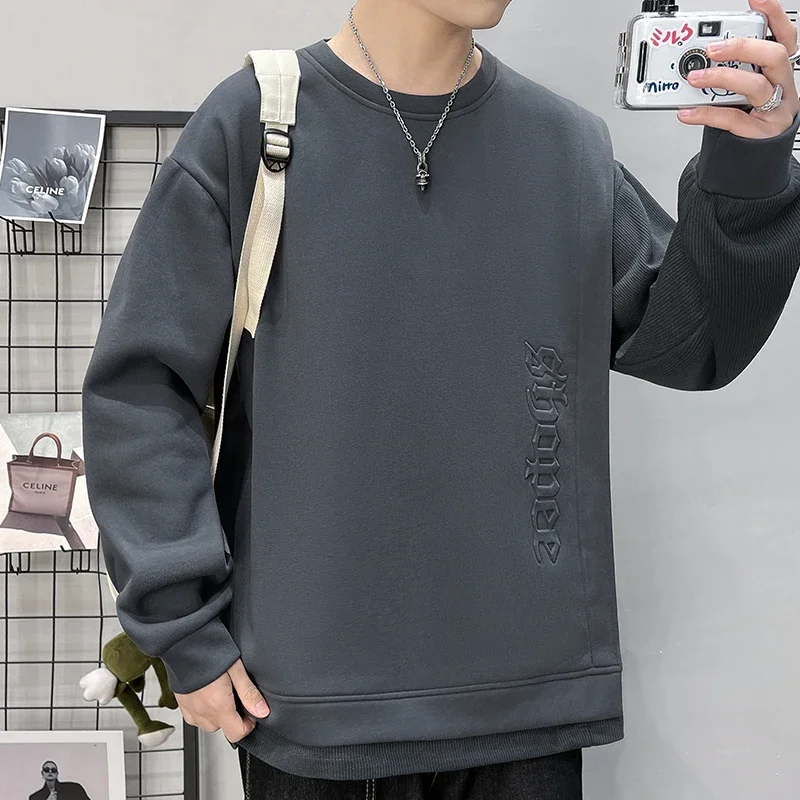

New Casual 3D Printing Pullover Round Neck Fall Street Oversized Male Sportswear Hoodies Long Sleeve Fashion Casual Sweatshirt