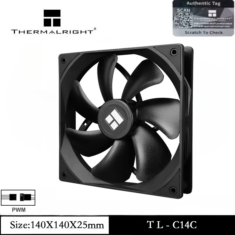 

Вентилятор процессора Thermalright TL-C14C 1/3/5 шт. 140 мм вентилятор корпуса кулера 4 контакта ШИМ с подшипником S-FDB в комплекте до 1500 об/мин охлаждающий вентилятор для ПК