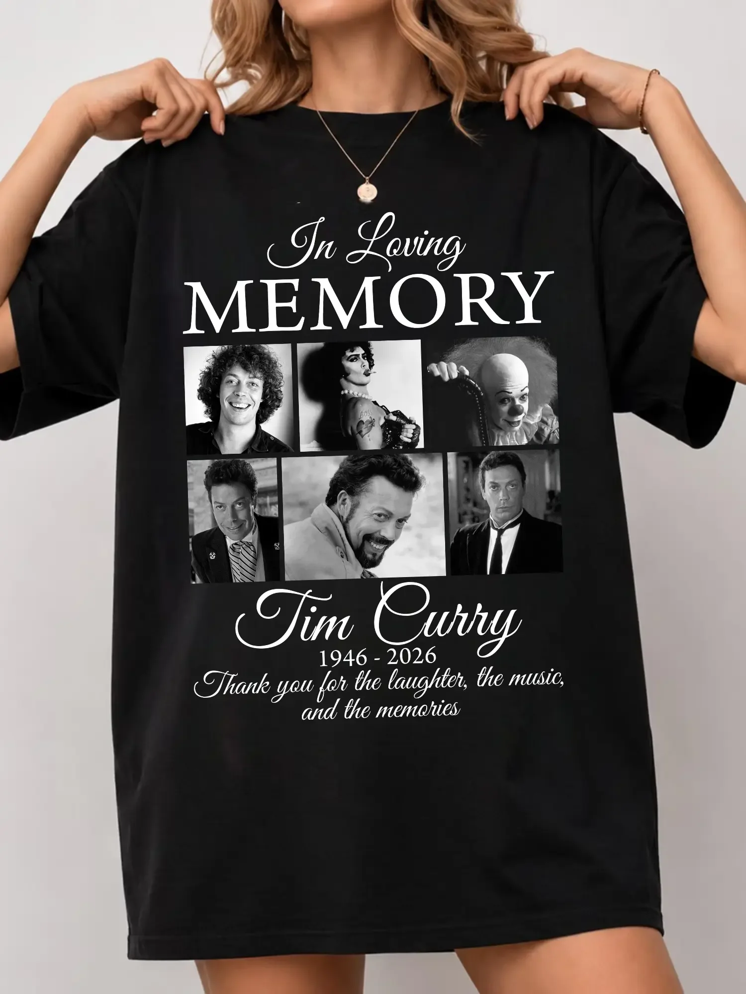 Tim Curry Memorial Shirt, in Loving Memory Tribute T-Shirt, Legendary Actor Fan Sweatshirt & Hoodie, Remembrance Gift
