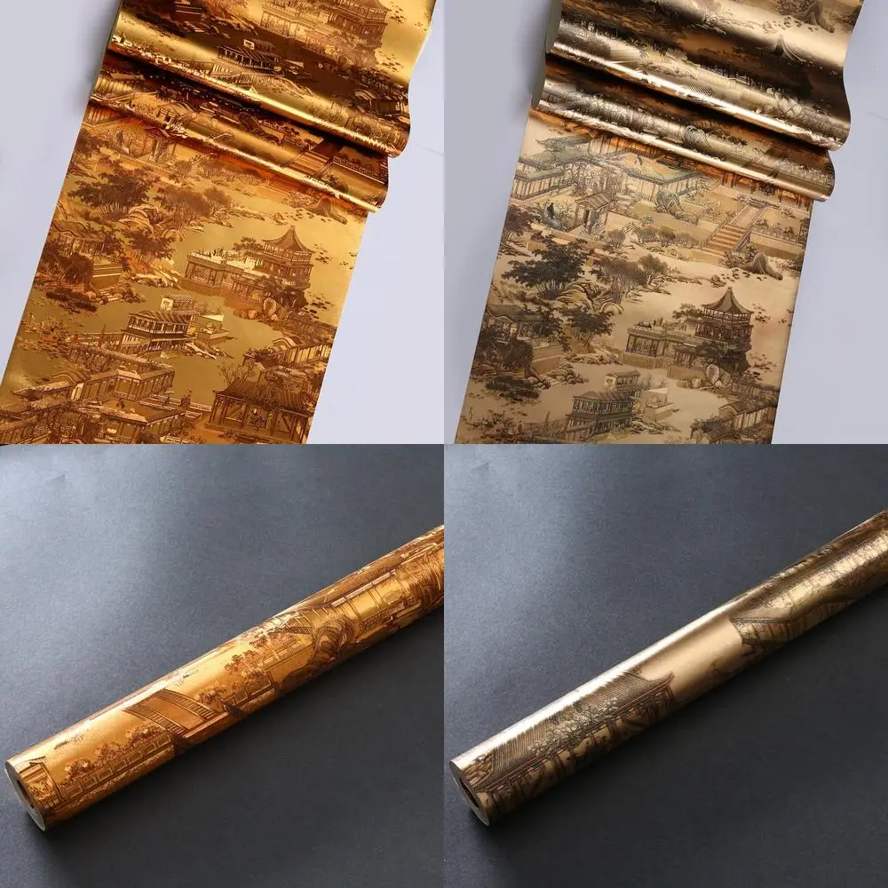 papier-peint-de-scene-de-bord-de-riviere-3d-dore-pour-fond-de-television-salle-a-manger-hotel-chambre-privee-retro-nouveau-style-chinois-feuille-d'or