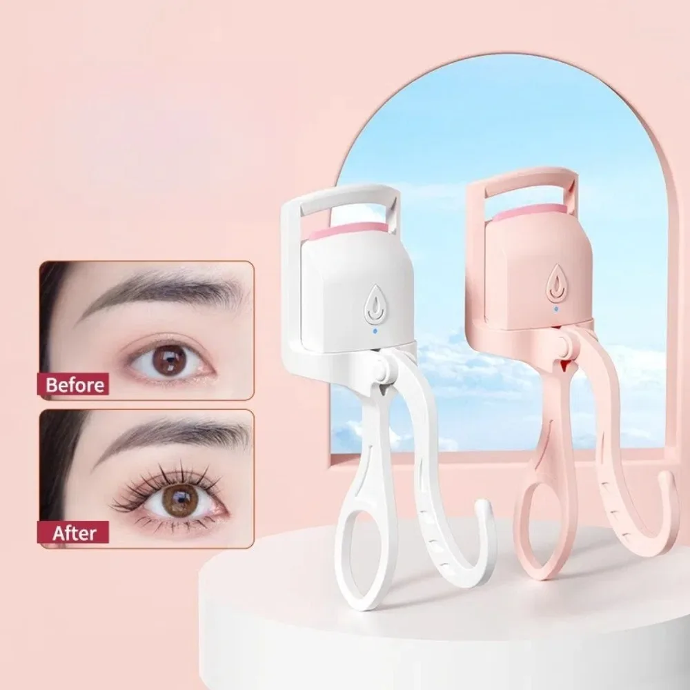 Fast Heat up Heated Eyelash Curler Rechargeable Anti-Burn Electric Eyelash Curler Temperature Control 24 Hours Long Lasting