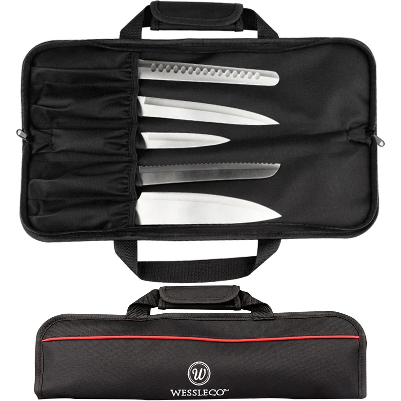 Profissional portátil viagem acampamento chef faca saco dobrável rolo bolso oxford facas de cozinha armazenamento carry caso saco organizador